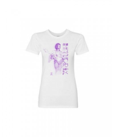 Jimi Hendrix Women's Purple Axe T-Shirt $12.00 Shirts