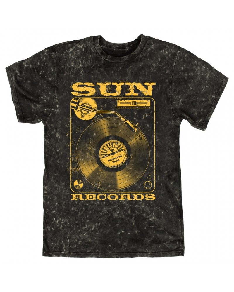 Sun Records T-shirt | On The Turntable Distressed Mineral Wash Shirt $11.98 Shirts