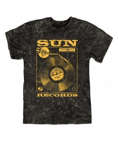 Sun Records T-shirt | On The Turntable Distressed Mineral Wash Shirt $11.98 Shirts