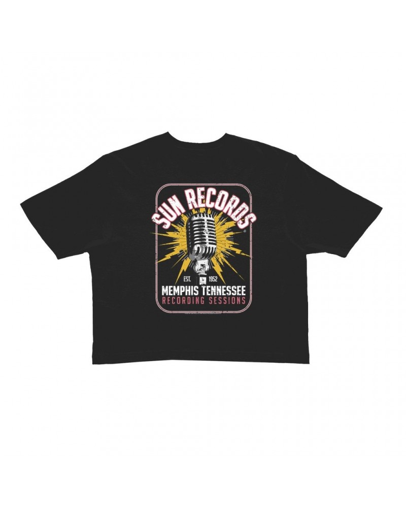 Sun Records Ladies' Crop Tee | Memphis Tennessee Recording Sessions Crop T-shirt $12.13 Shirts