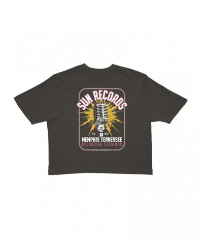 Sun Records Ladies' Crop Tee | Memphis Tennessee Recording Sessions Crop T-shirt $12.13 Shirts