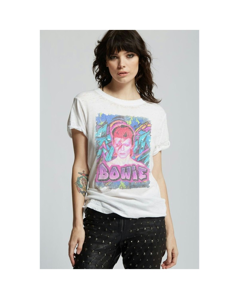 David Bowie Bowie Vintage Washed Graffiti Tee $13.65 Shirts