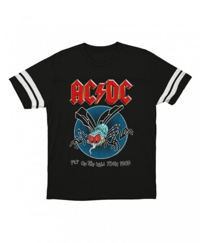 AC/DC T-Shirt | 1985 Fly On The Wall Tour Football Shirt $16.15 Shirts