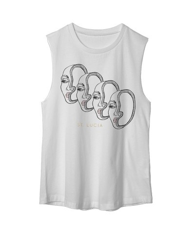 St. Lucia Gold Foil Faces Tank $11.50 Shirts