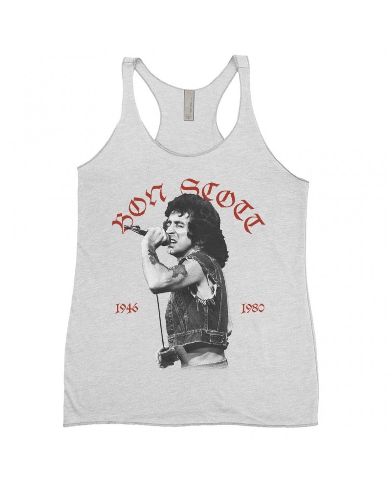 Bon Scott Ladies' Tank Top | Old English 1946-1980 Shirt $8.69 Shirts