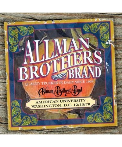 Allman Brothers Band American University 12/13/70 CD $5.51 CD