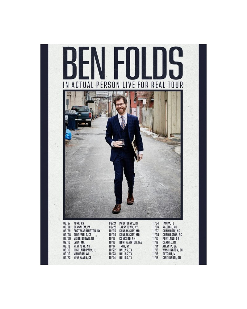 Ben Folds 2021 Tour Poster $8.00 Decor