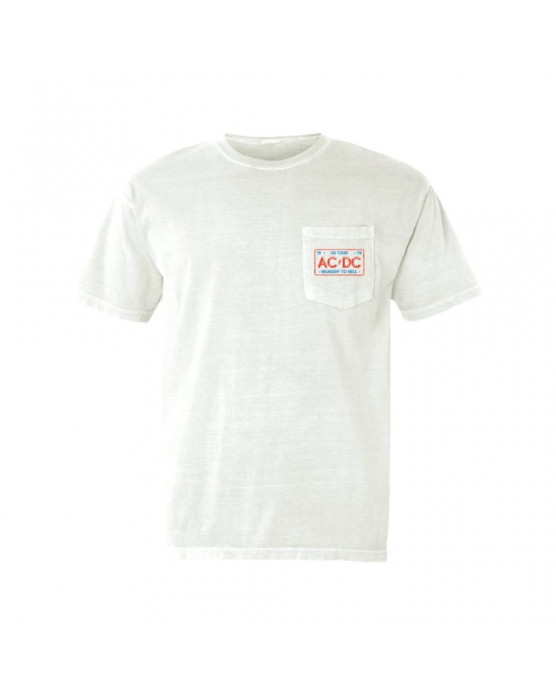 AC/DC T-Shirt | Highway To Hell License Plate US Tour Pocket T-shirt $10.48 Shirts