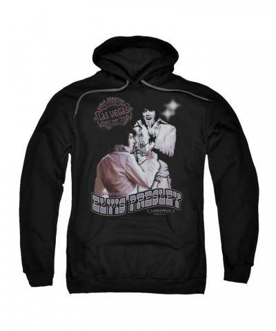 Elvis Presley Hoodie | VIOLET VEGAS Pull-Over Sweatshirt $10.56 Sweatshirts