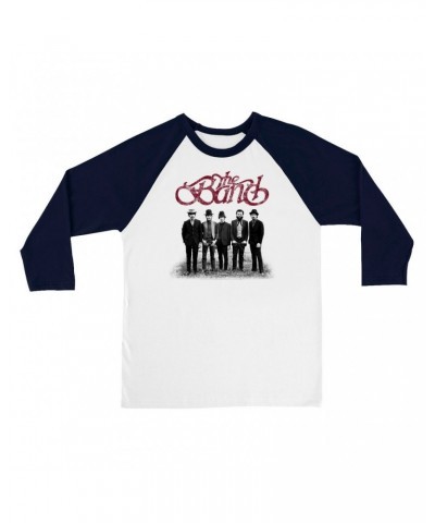 The Band 3/4 Sleeve Baseball Tee | Group Photo And Logo Distressed Shirt $13.78 Shirts