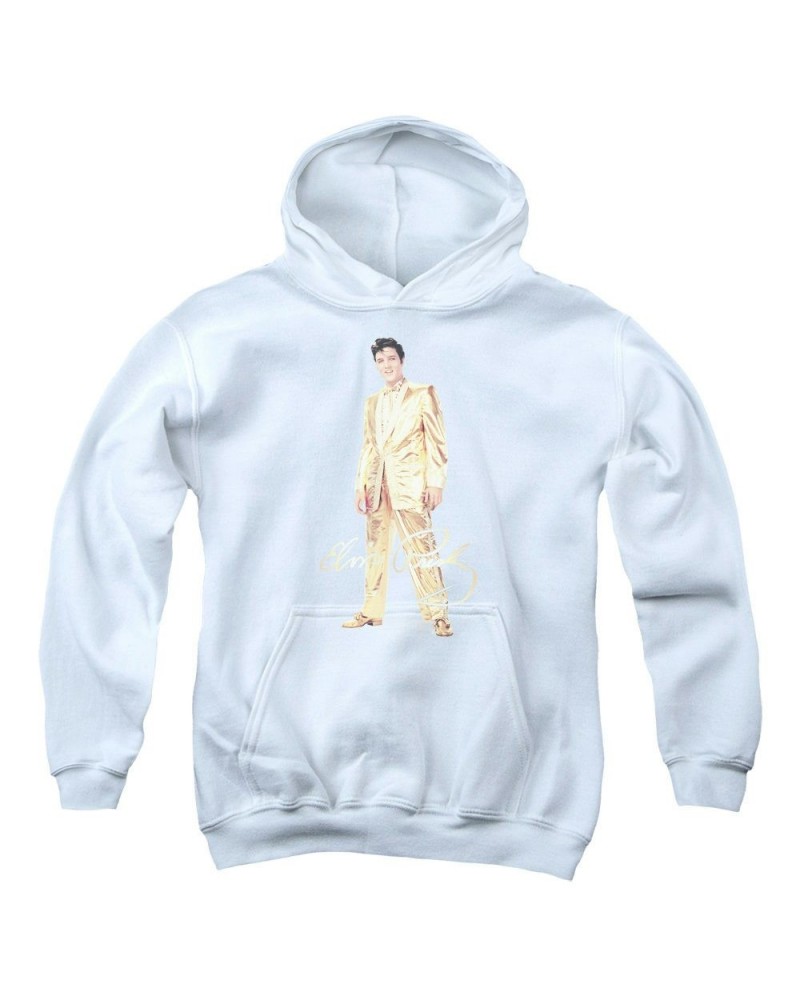 Elvis Presley Youth Hoodie | GOLD LAME SUIT Pull-Over Sweatshirt $8.99 Sweatshirts