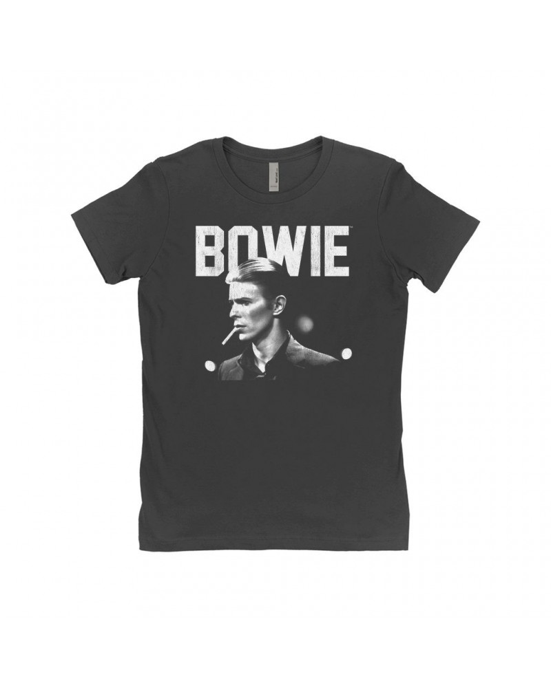 David Bowie Ladies' Boyfriend T-Shirt | Bowie's The Man Who Fell To Earth Design Shirt $11.23 Shirts