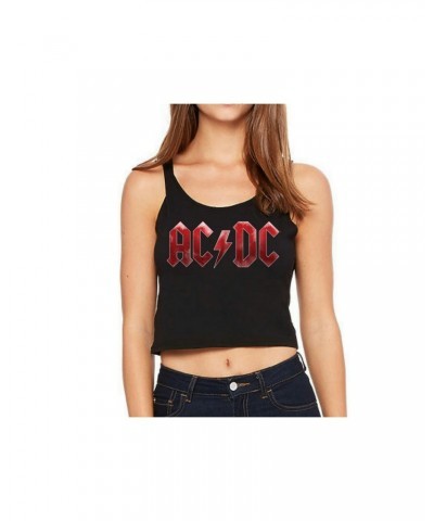 AC/DC Red Grunge Logo Sleeveless Crop Top $15.00 Shirts