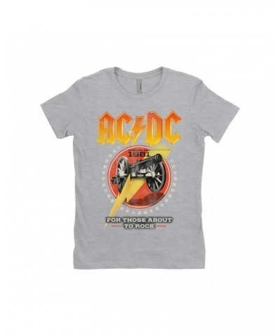 AC/DC Ladies' Boyfriend T-Shirt | For Those About To Rock Tour 1981 Shirt $11.98 Shirts