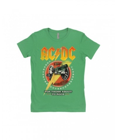 AC/DC Ladies' Boyfriend T-Shirt | For Those About To Rock Tour 1981 Shirt $11.98 Shirts