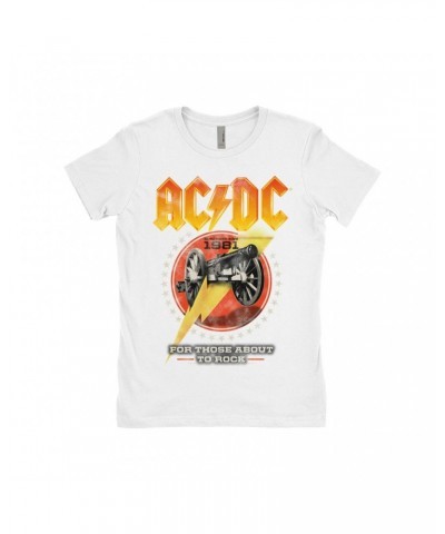 AC/DC Ladies' Boyfriend T-Shirt | For Those About To Rock Tour 1981 Shirt $11.98 Shirts