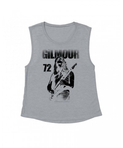 David Gilmour Ladies' Muscle Tank Top | Gilmour 1972 Design Distressed Shirt $15.82 Shirts