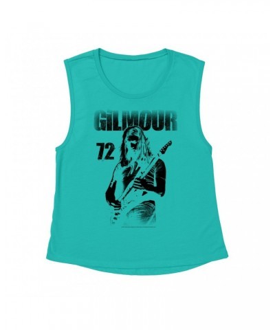 David Gilmour Ladies' Muscle Tank Top | Gilmour 1972 Design Distressed Shirt $15.82 Shirts