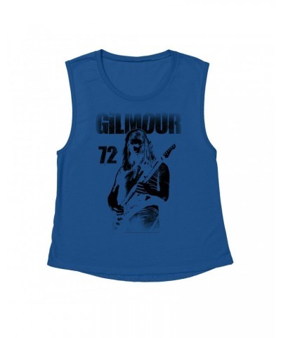 David Gilmour Ladies' Muscle Tank Top | Gilmour 1972 Design Distressed Shirt $15.82 Shirts