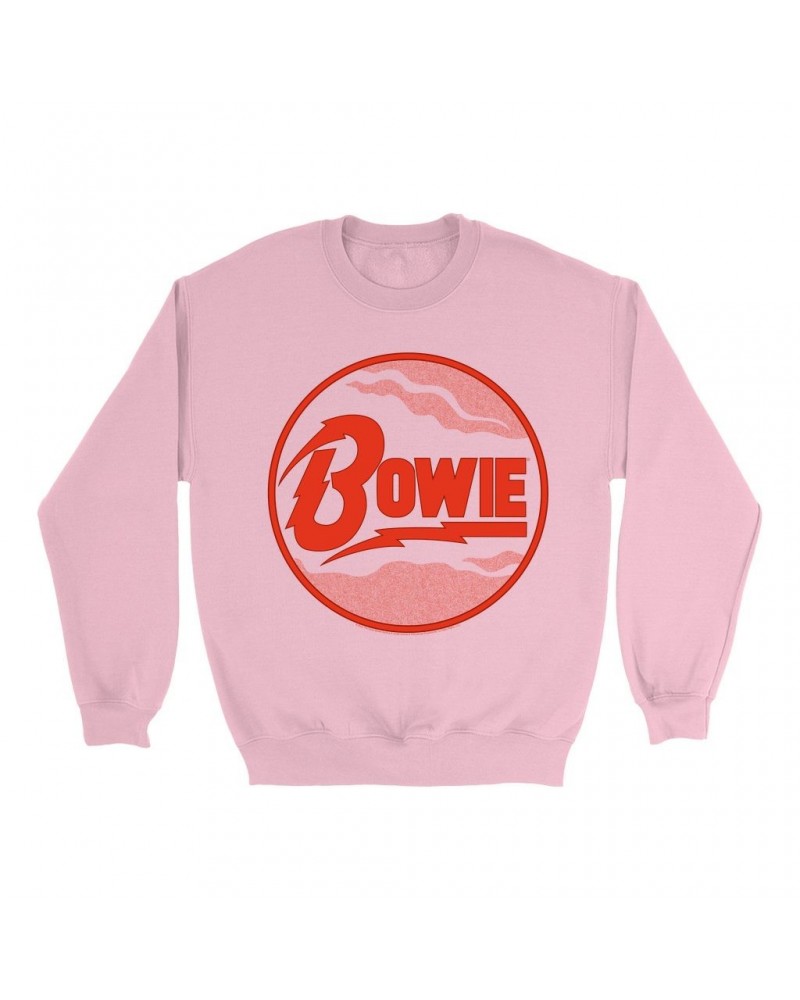 David Bowie Bright Colored Sweatshirt | Retro Diamond Dogs Logo Sweatshirt $13.63 Sweatshirts