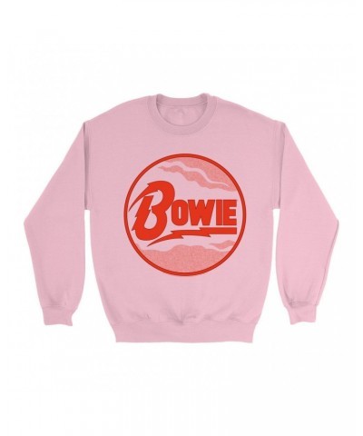 David Bowie Bright Colored Sweatshirt | Retro Diamond Dogs Logo Sweatshirt $13.63 Sweatshirts