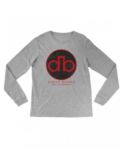 David Bowie Long Sleeve Shirt | Modern Logo Shirt $14.68 Shirts