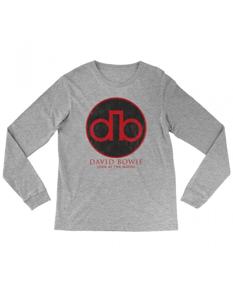 David Bowie Long Sleeve Shirt | Modern Logo Shirt $14.68 Shirts