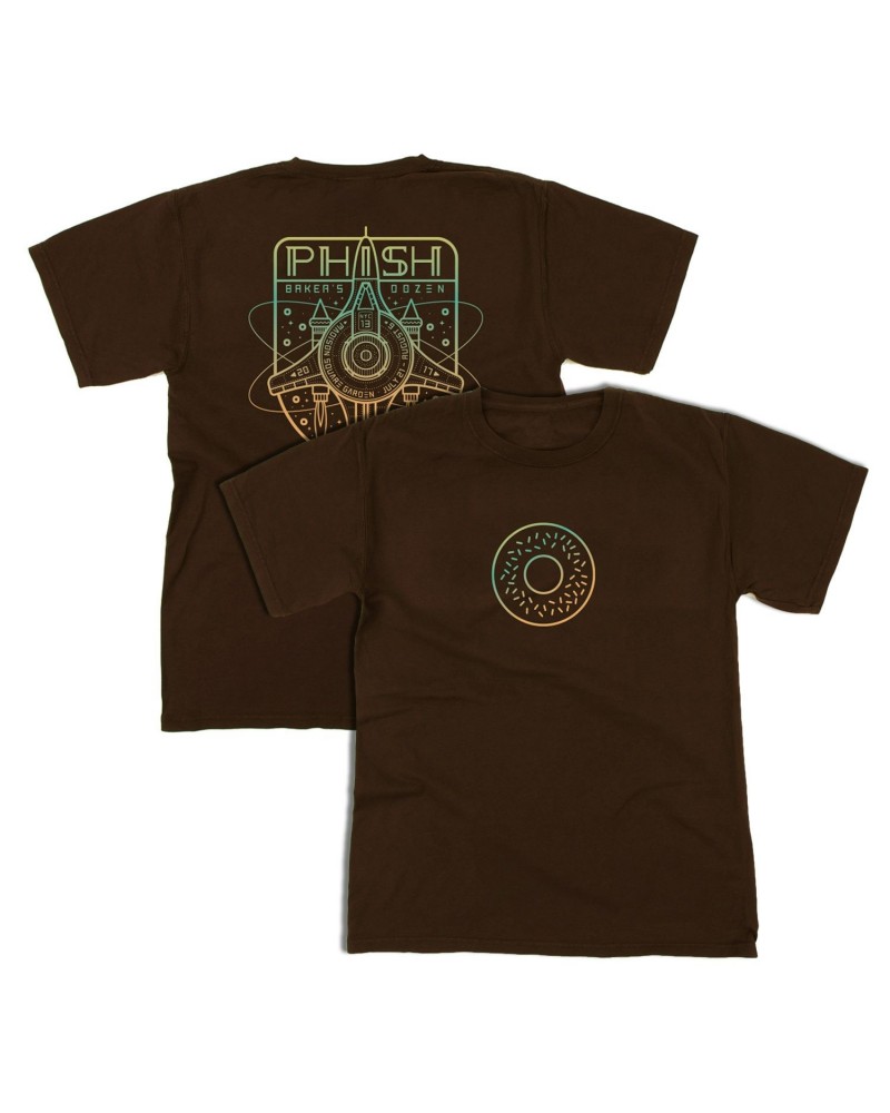 Phish Baker’s Dozen Space Tee on Chocolate Brown on Heavyweight $9.25 Shirts