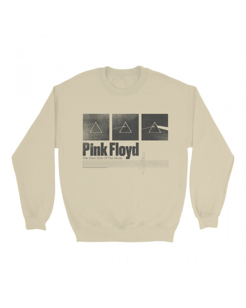 Pink Floyd Sweatshirt | Black White Prism Blueprint Sweatshirt $15.73 Sweatshirts