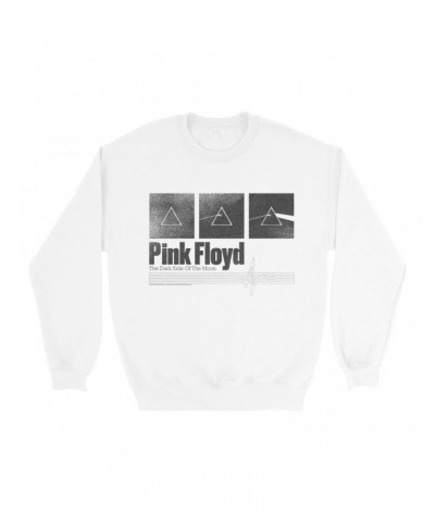 Pink Floyd Sweatshirt | Black White Prism Blueprint Sweatshirt $15.73 Sweatshirts