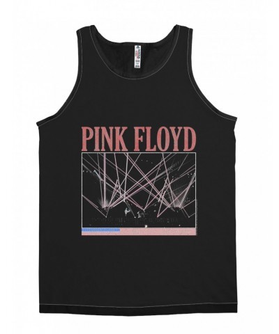 Pink Floyd Unisex Tank Top | Laser Lights On Stage Concert Design Distressed Shirt $11.73 Shirts