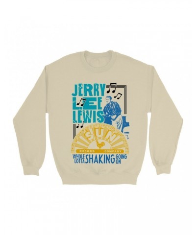 Jerry Lee Lewis Sun Records Sweatshirt | Whole Lotta Shaking Going On Design Sun Records Sweatshirt $15.38 Sweatshirts