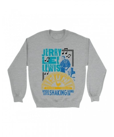 Jerry Lee Lewis Sun Records Sweatshirt | Whole Lotta Shaking Going On Design Sun Records Sweatshirt $15.38 Sweatshirts