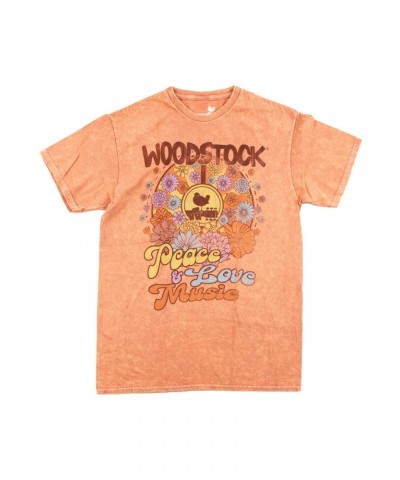 Woodstock Peace Love Music Mineral Wash T-shirt $3.30 Shirts