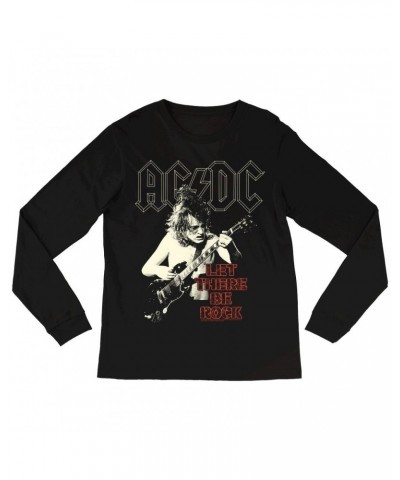 AC/DC Long Sleeve Shirt | Angus Young Let There Be Rock Distressed Shirt $12.58 Shirts