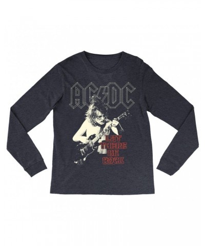 AC/DC Long Sleeve Shirt | Angus Young Let There Be Rock Distressed Shirt $12.58 Shirts