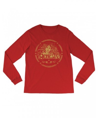 Genesis Long Sleeve Shirt | Band Art Nouveau Gold Logo Shirt $13.78 Shirts