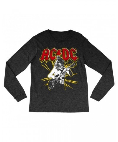 AC/DC Long Sleeve Shirt | Angus Red And Yellow Burst Shirt $9.58 Shirts